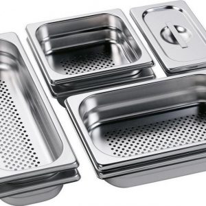 Oven-Stoom-Schaal Inox | 325*265 mm | GN 1/2 4 cm diep geperforeerd