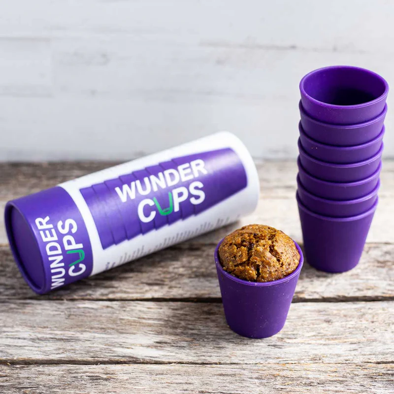WunderCups® | Siliconen mallenset | 8-delig | paars - TM5/6/7