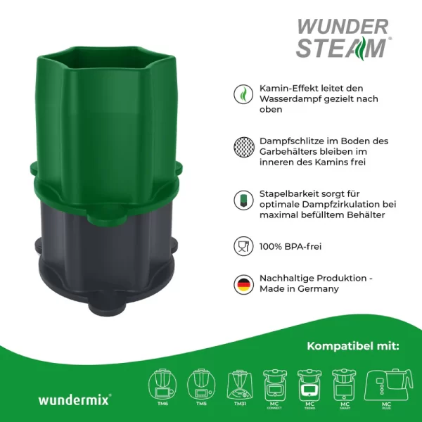 WunderSteam®V1 | Stoom Schoorsteen voor Varoma® | TM31, TM5, TM6, TM7, MrC | grijs - Afbeelding 2