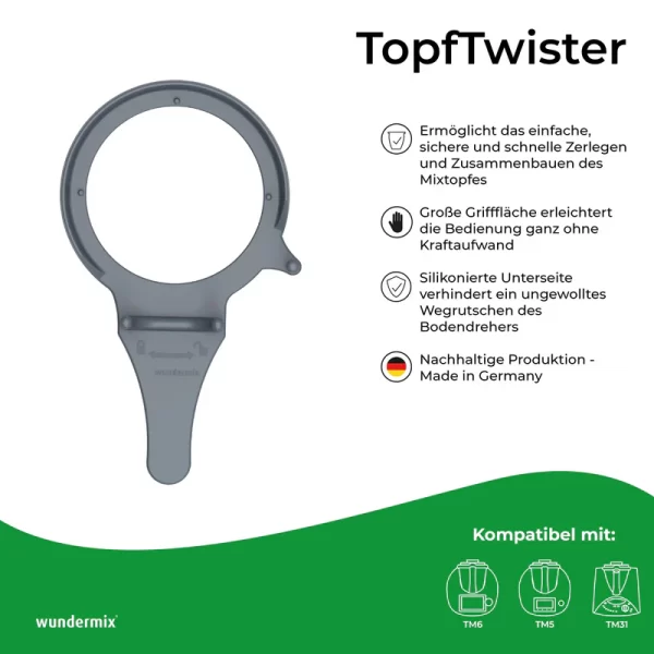 TopfTwister® | Openingshulp voor de mengbekerbasis - TM6, TM5 - Afbeelding 2