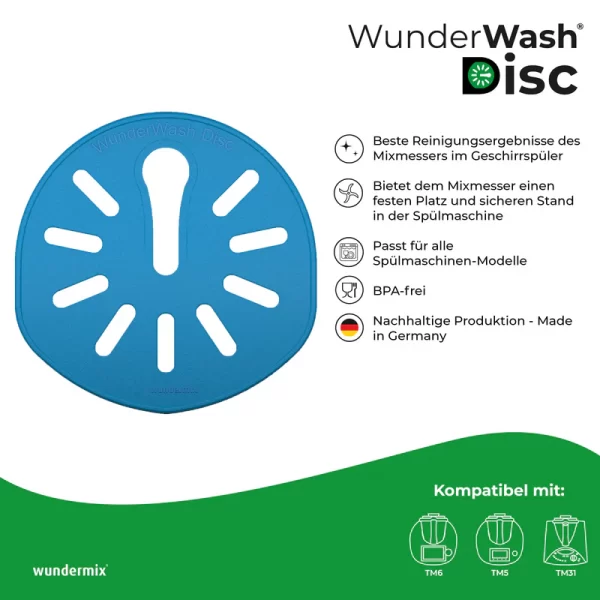 WunderWash® Disc | houder voor mes voor vaatwasser - TM7, TM6, TM5, TM31, Monsieur Cuisine - Afbeelding 3