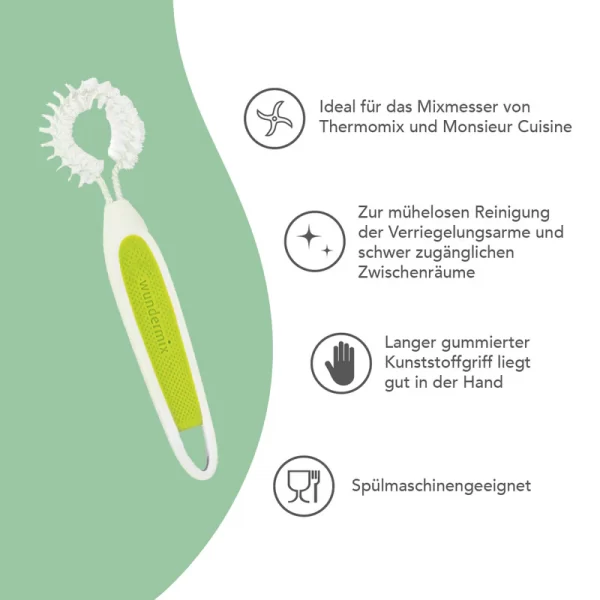WunderBrush® Omega | Reinigingsborsteltje rond - groen - Afbeelding 5