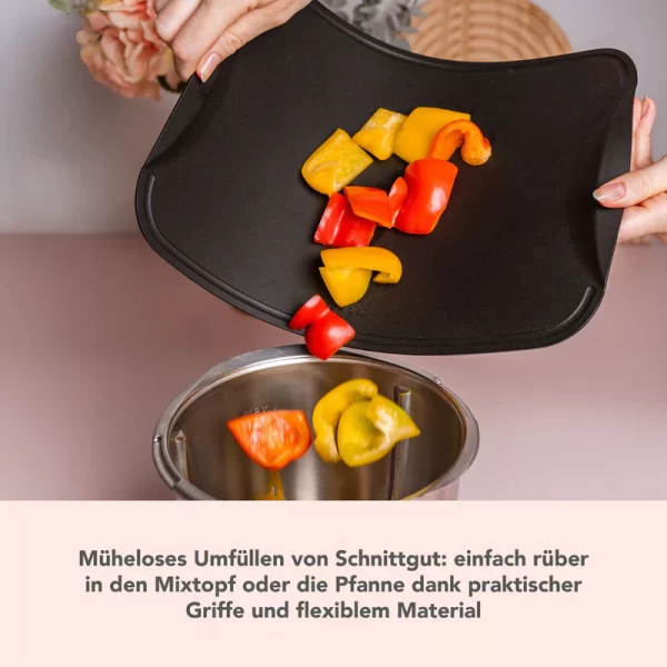 WunderBoard® | 2 in 1 Premium snijplank voor de moderne keuken - lichtgrijs - Afbeelding 3