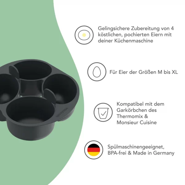 WunderPoach® | Pocheer/Stoom Inzet voor kookmandje - TM7, TM6, TM5 - Afbeelding 2