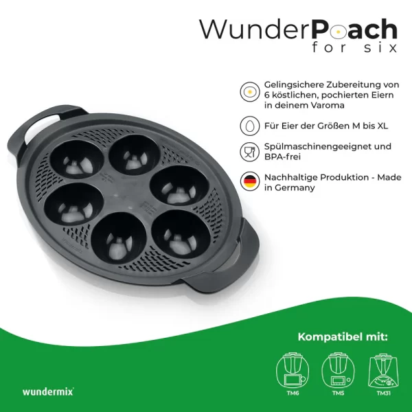 WunderPoach® | Pocheerinzet voor 6 - Varoma®- TM6, TM5 - Afbeelding 2