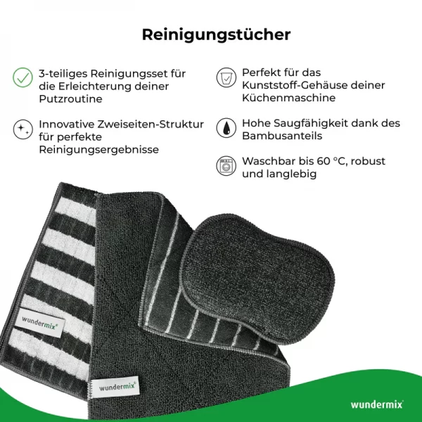 bamboe, microvezel reinigingsdoekjes set van 3 - Afbeelding 6