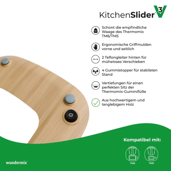 KitchenSlider® H | V3 | Premium Glijplank | gelakt hout – TM6, TM5 - Afbeelding 2