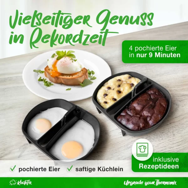 Kochfix | duo inzet pocheren/stomen (set van 2) - kookmandje - TM7, TM6, TM5 - Afbeelding 5