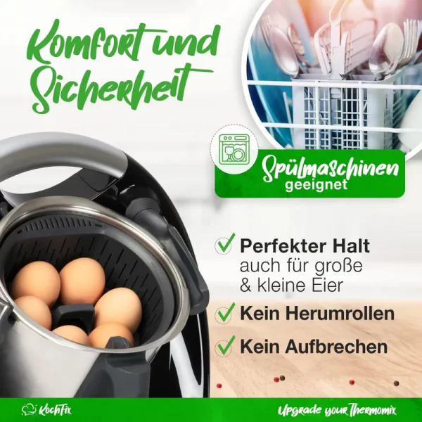 KochFix | Eierhouder 6 st - kookmandje - TM7, TM6, TM5, TM31 - Afbeelding 3