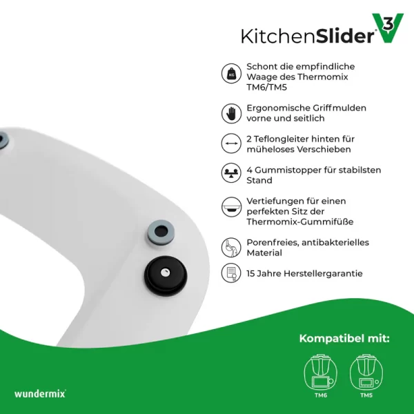 KitchenSlider® M | V3 | Premium Glijplank | alpine wit - TM6, TM5 - Afbeelding 2