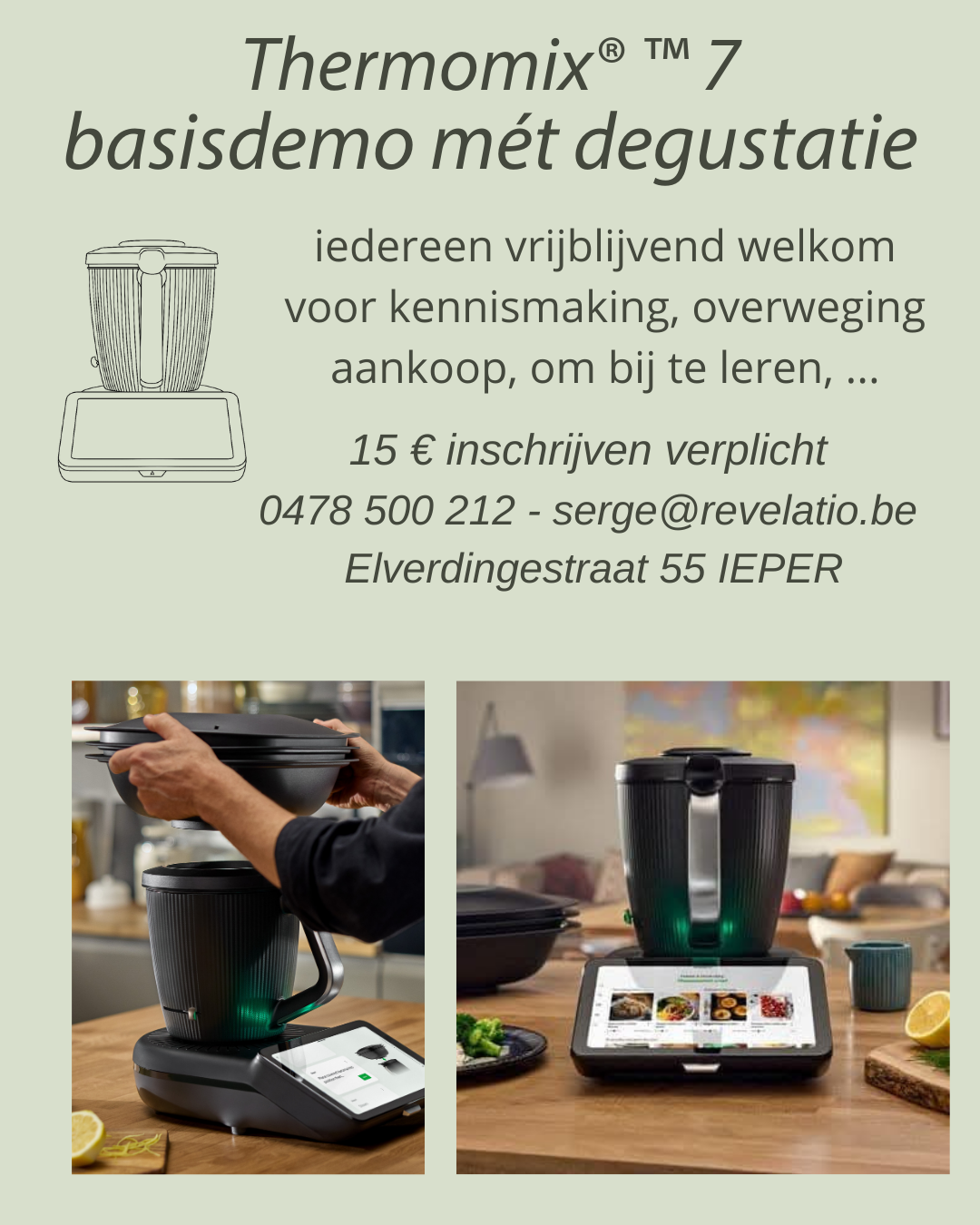 Thermomix® TM7 - basis workshop/demo mét degustatie