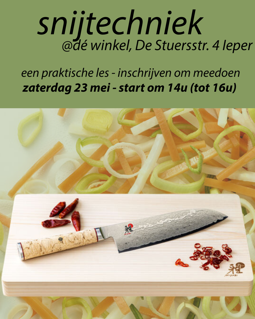 VOLZET !  SNIJtechniek, een praktische les